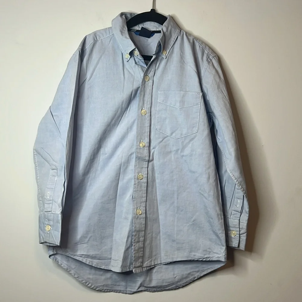 Gap Kids Formal Light‎ Blue Button Up Long Sleeve Dress Shirt Boys Size Small